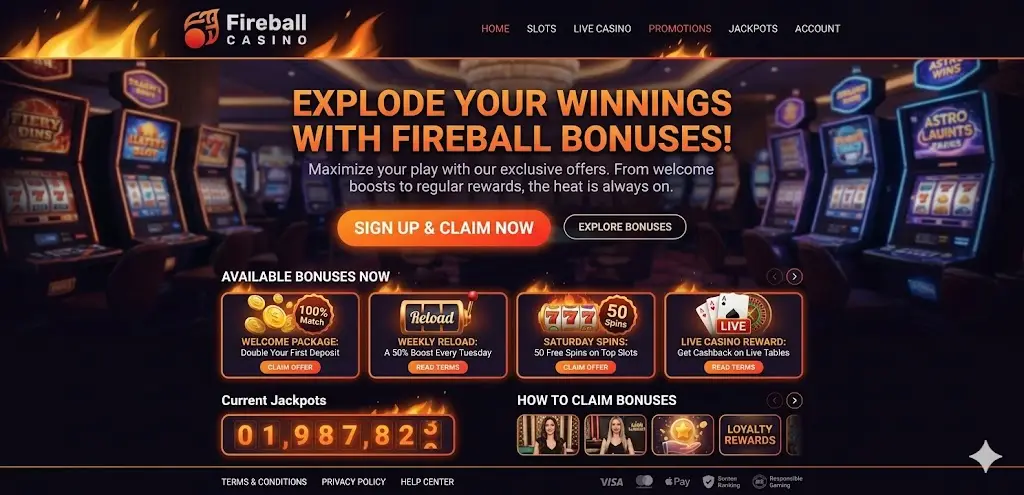 Fireball Casino bónuszok