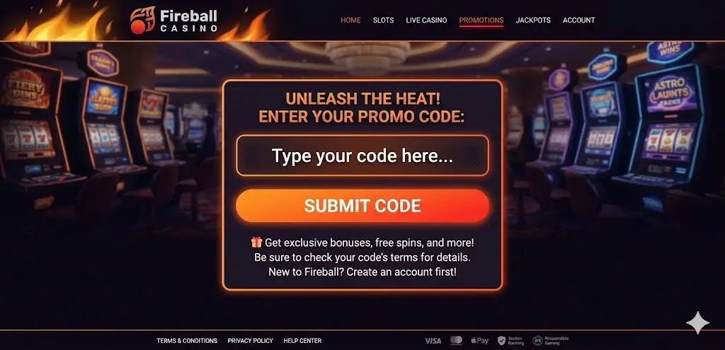 Fireball Casino promokód